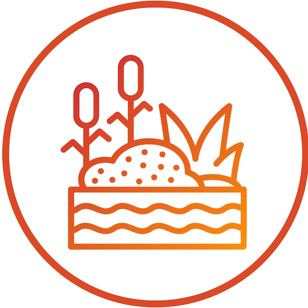 Diseño vectorial Estilo del icono del pantano