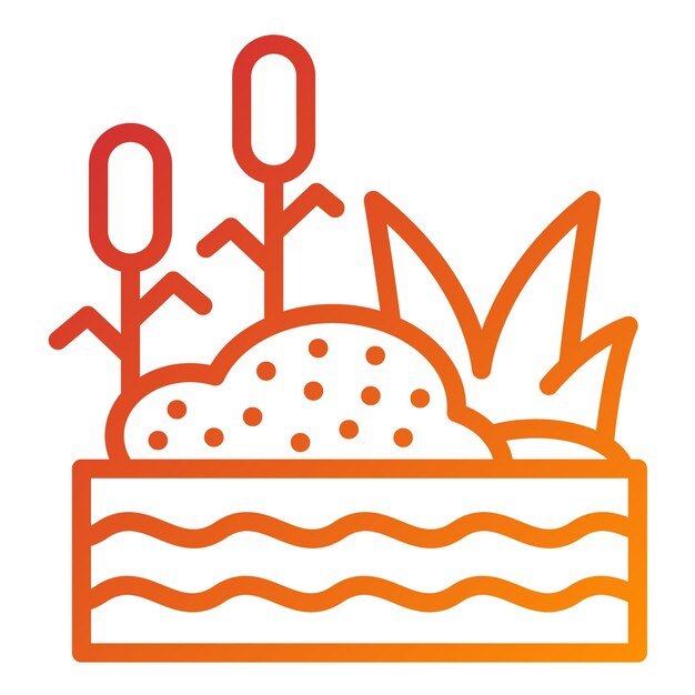 Diseño vectorial Estilo del icono del pantano
