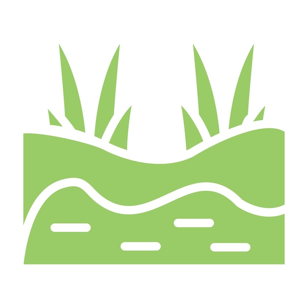 Diseño vectorial Estilo del icono del pantano