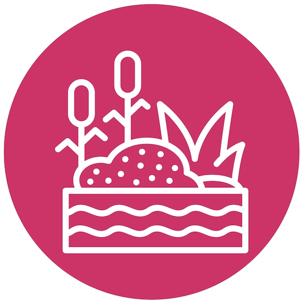 Diseño vectorial Estilo del icono del pantano