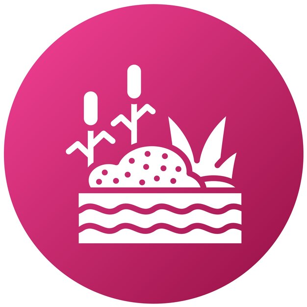 Diseño vectorial Estilo del icono del pantano