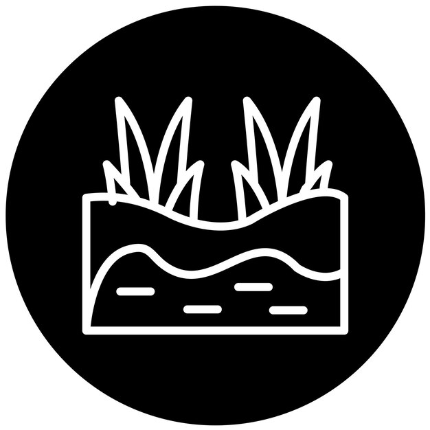 Diseño vectorial Estilo del icono del pantano