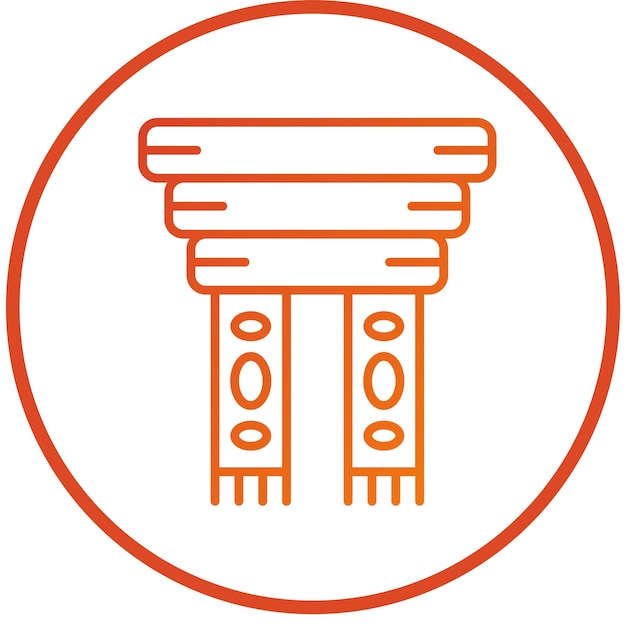Diseño vectorial Estilo del icono del pañuelo