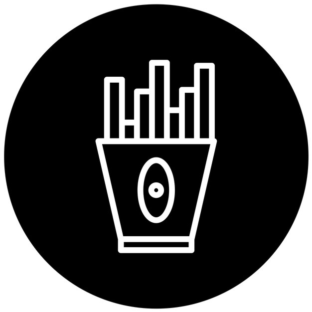 Diseño vectorial Estilo del icono de las papas fritas