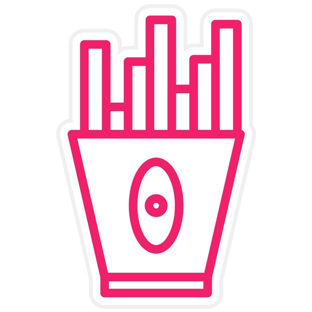 Diseño vectorial Estilo del icono de las papas fritas
