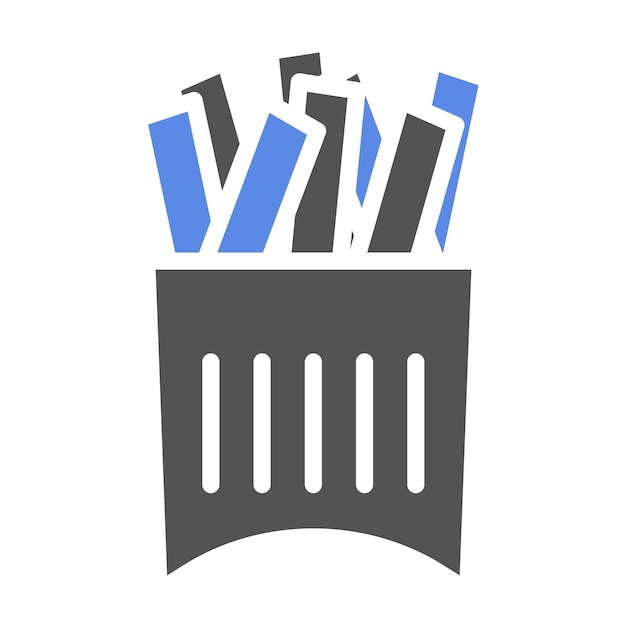 Diseño vectorial Estilo del icono de las papas fritas