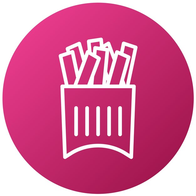 Diseño vectorial Estilo del icono de las papas fritas