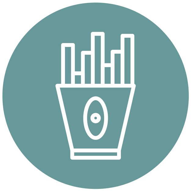 Diseño vectorial Estilo del icono de las papas fritas