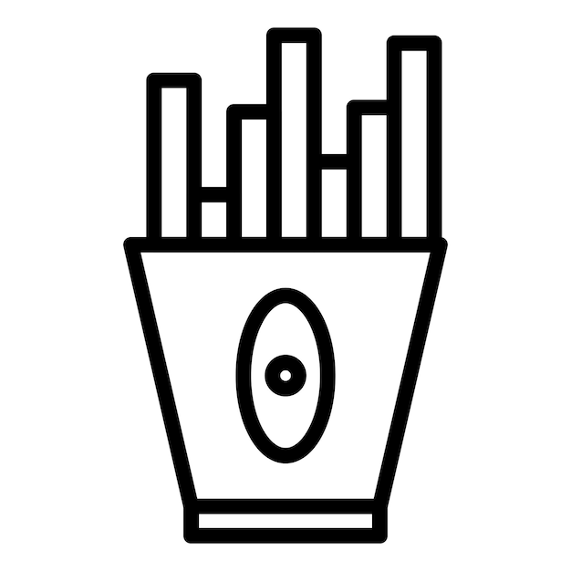 Diseño vectorial Estilo del icono de las papas fritas
