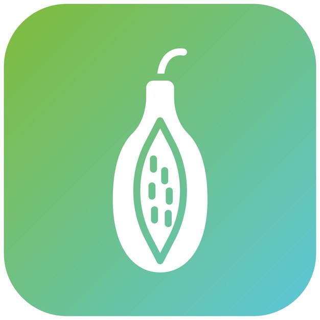 Diseño vectorial Estilo del icono de la papaya