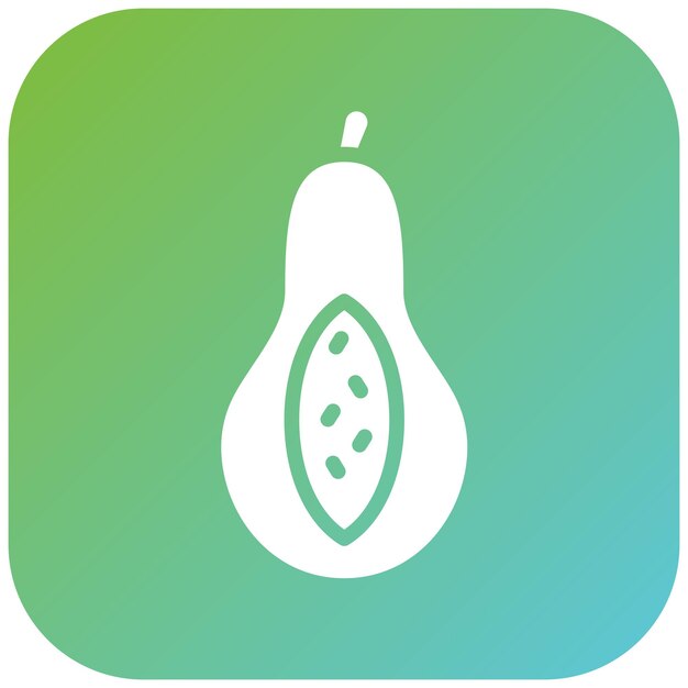 Diseño vectorial Estilo del icono de la papaya