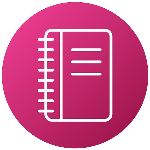Diseño vectorial Estilo del ícono de papel del cuaderno
