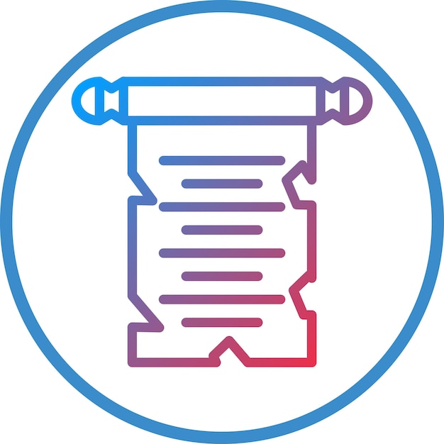 Diseño vectorial Estilo de icono de papel de desplazamiento