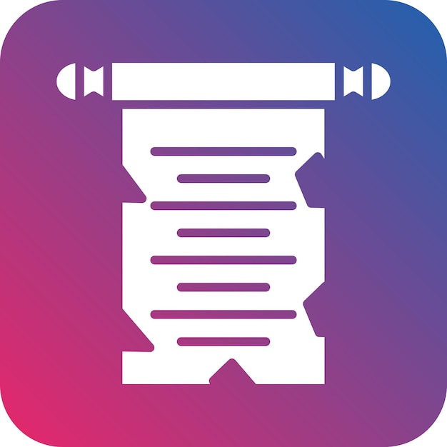 Diseño vectorial Estilo de icono de papel de desplazamiento