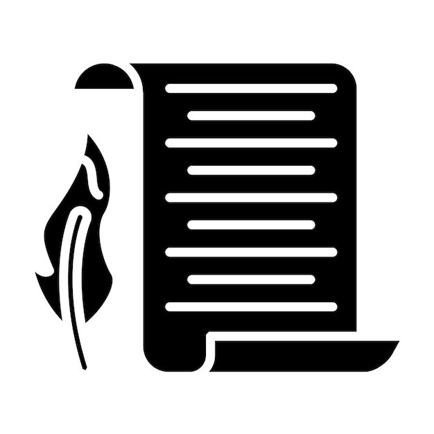 Diseño vectorial Estilo de icono de papel de desplazamiento