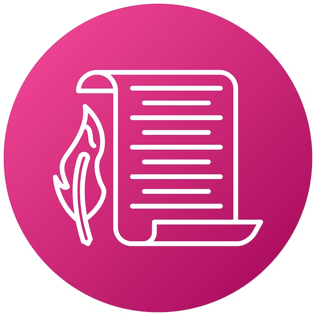 Diseño vectorial Estilo de icono de papel de desplazamiento