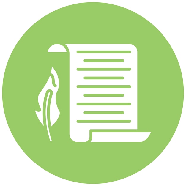 Diseño vectorial Estilo de icono de papel de desplazamiento
