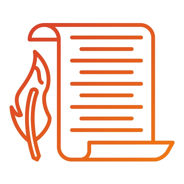 Diseño vectorial Estilo de icono de papel de desplazamiento