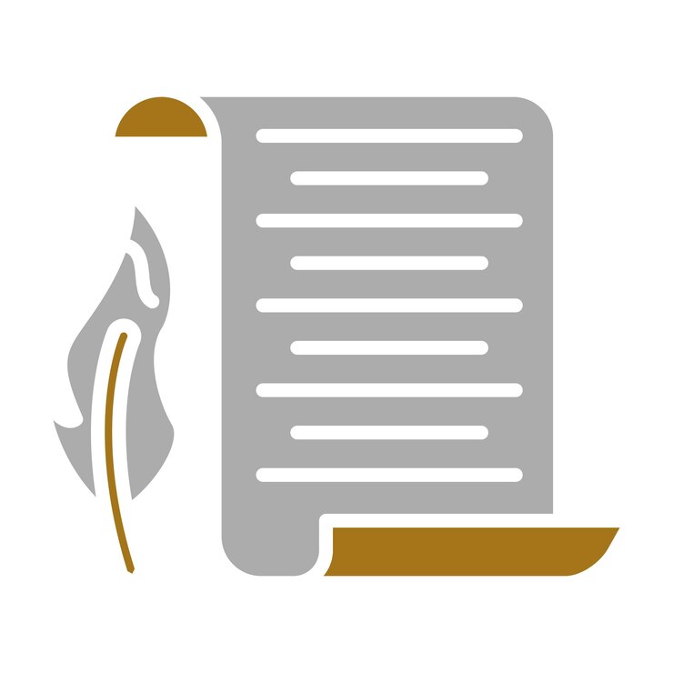 Vector diseño vectorial estilo de icono de papel de desplazamiento