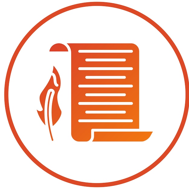 Diseño vectorial Estilo de icono de papel de desplazamiento