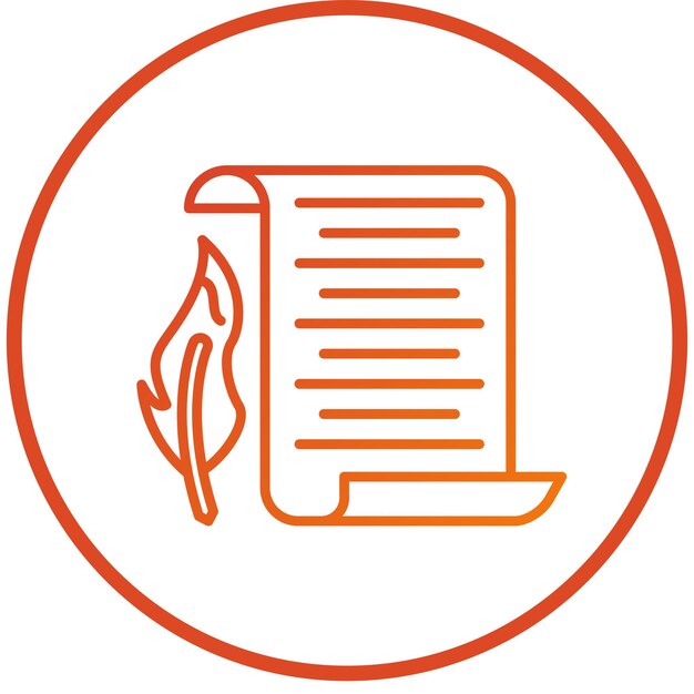 Diseño vectorial Estilo de icono de papel de desplazamiento