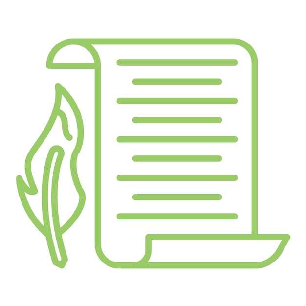 Diseño vectorial Estilo de icono de papel de desplazamiento