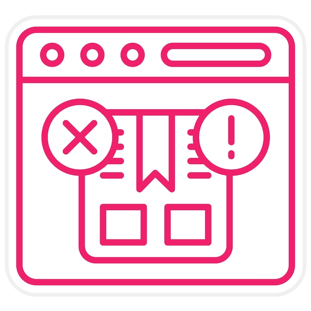 Diseño vectorial Estilo del icono del paquete dañado