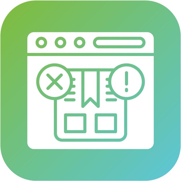 Diseño vectorial Estilo del icono del paquete dañado