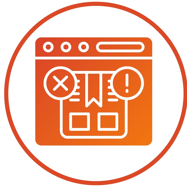 Diseño vectorial Estilo del icono del paquete dañado