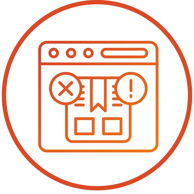 Diseño vectorial Estilo del icono del paquete dañado