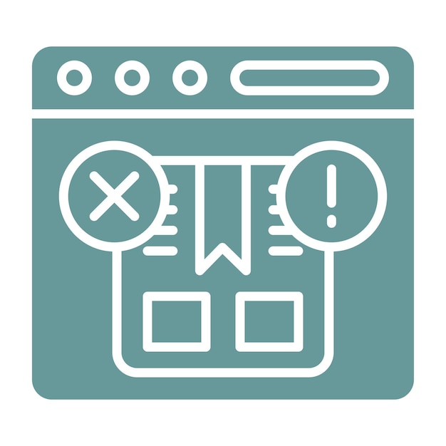 Diseño vectorial Estilo del icono del paquete dañado