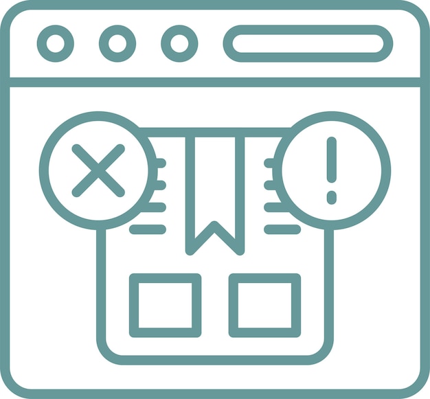 Diseño vectorial Estilo del icono del paquete dañado