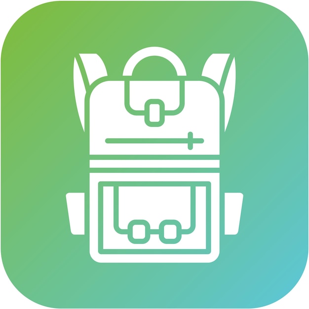 Diseño vectorial Estilo del icono del paquete de retroceso