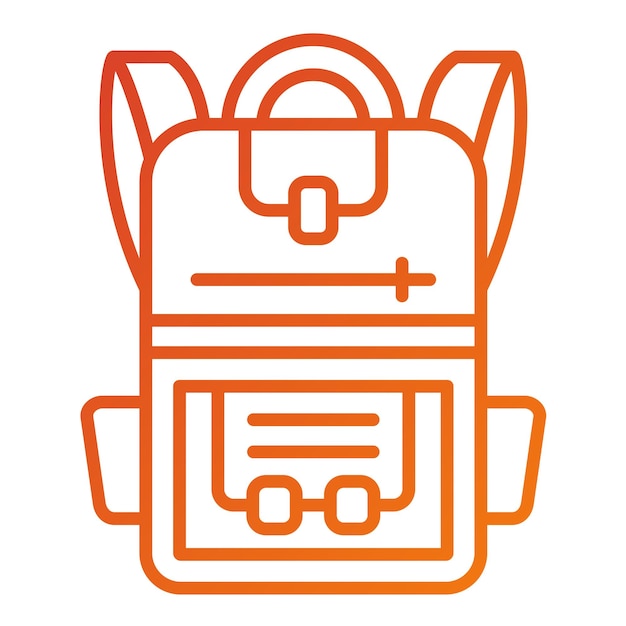 Diseño vectorial Estilo del icono del paquete de retroceso
