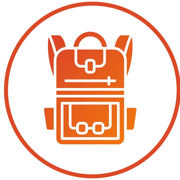 Diseño vectorial Estilo del icono del paquete de retroceso