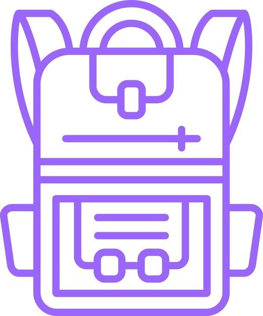 Diseño vectorial Estilo del icono del paquete de retroceso