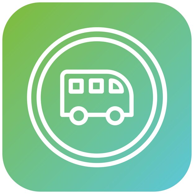 Diseño vectorial Estilo del icono de la parada de autobús escolar