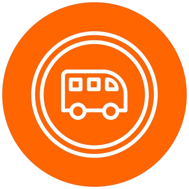 Diseño vectorial Estilo del icono de la parada de autobús escolar