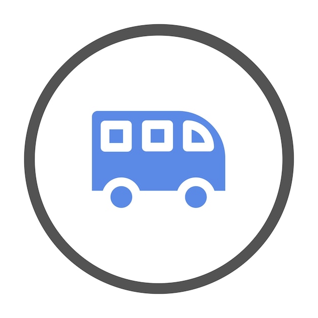 Diseño vectorial Estilo del icono de la parada de autobús escolar