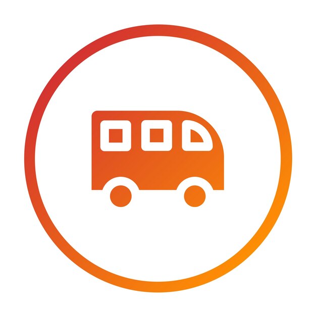Diseño vectorial Estilo del icono de la parada de autobús escolar