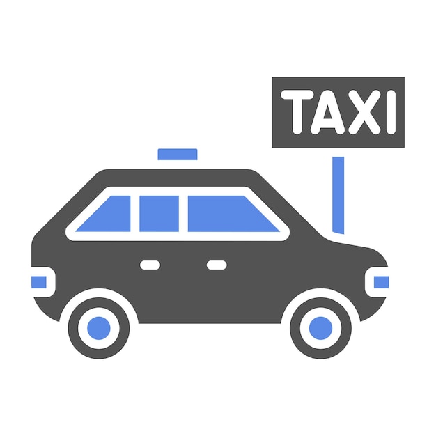 Diseño vectorial del estilo del icono de la parada de taxi