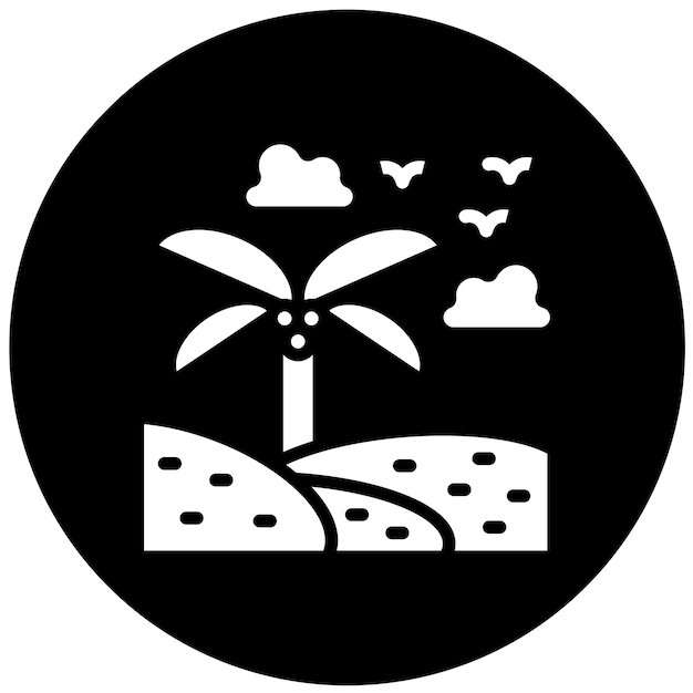 Diseño vectorial Estilo de icono paradisíaco