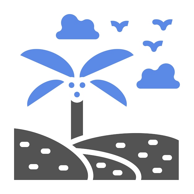 Diseño vectorial Estilo de icono paradisíaco