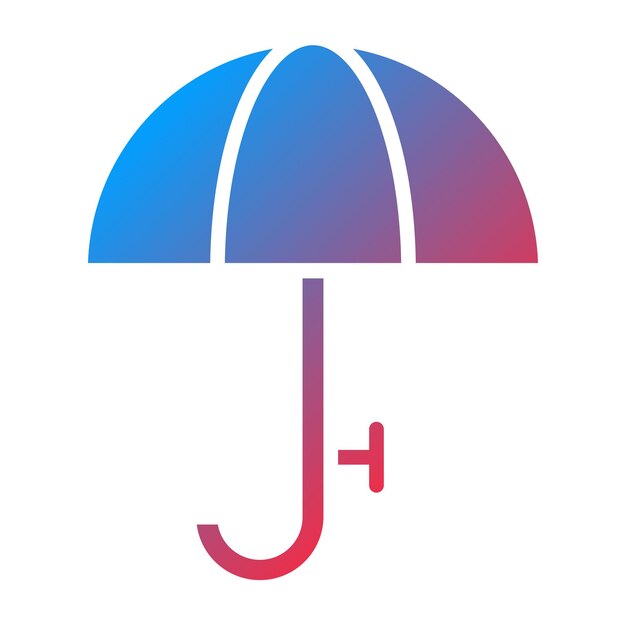 Diseño vectorial Estilo del icono del paraguas