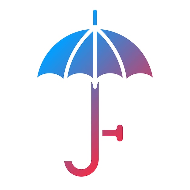 Diseño vectorial Estilo del icono del paraguas
