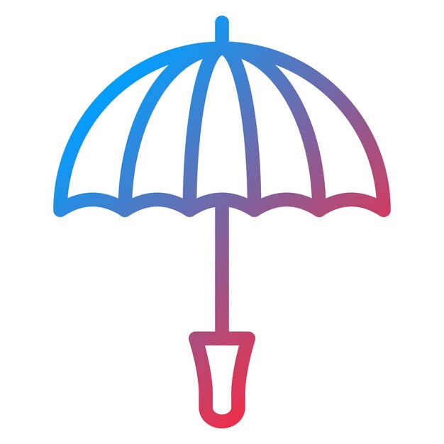 Diseño vectorial Estilo del icono del paraguas