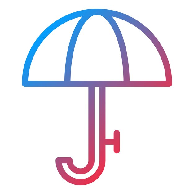 Diseño vectorial Estilo del icono del paraguas