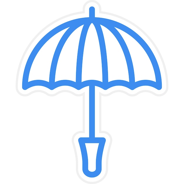 Diseño vectorial Estilo del icono del paraguas