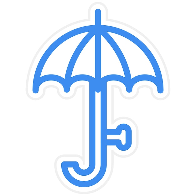 Diseño vectorial Estilo del icono del paraguas