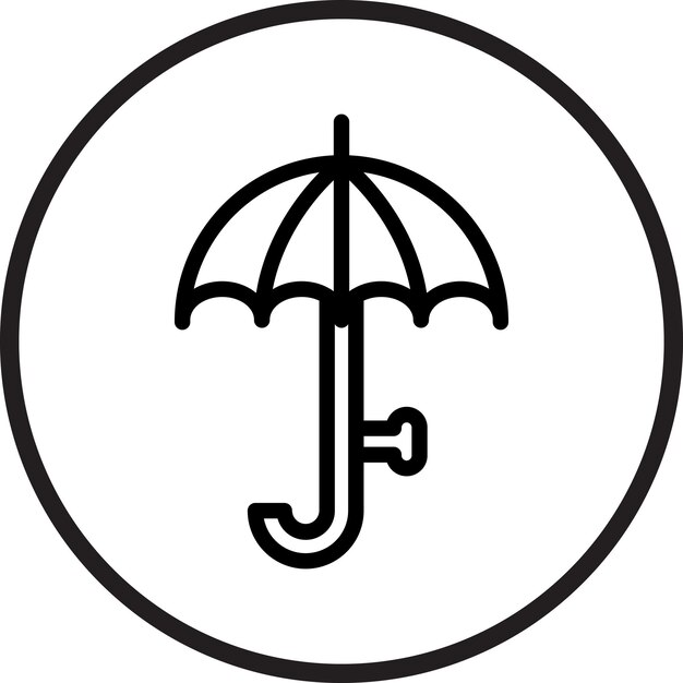 Diseño vectorial Estilo del icono del paraguas